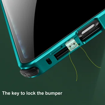 Stabdžių peeping privatumo atveju, Samsung Galaxy S20 fe atveju, atsparus smūgiams Dvigubo stiklo Pusėje atveju 20 Pastaba ultra Magnetinės Metalo dangčiu
