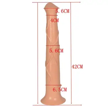 Super Ilgas 42cm 16.5 colio Gyvūnų Dildo Didžiulis Arklys Realistiškas Penis siurbtukas Analinis Dildo big penis Sekso žaislai suaugusių moterų