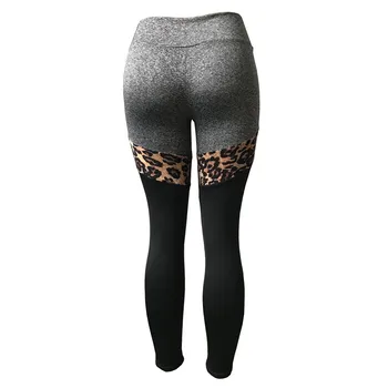 SVOKOR Leopard Susiuvimo Antblauzdžiai Sexy Aukšto Juosmens Ruožas Fitneso Kelnės Rudenį Atsitiktinis Kvėpuojantis Legging Femme Moterims Clothes2019