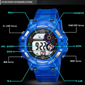SYNOKE Sporto Laikrodžiai Vyrams g Vandeniui atsparus Smūgiams Resisitant Elektroninis Laikrodis Vyrams Karinės Digital Watch Laikrodis Relojes Hombre
