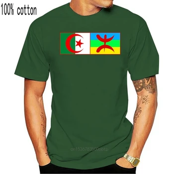 T alžyras amazigh marškinėliai vyrams Užsakymą medvilnės apvalios Kaklo vientisos spalvos Dovana Naujas Mados vasaros Normalus marškinėlius