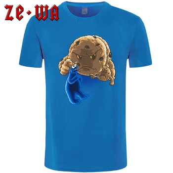 T Shirts Negerai Cookie Monster Marškinėlius Žmogui Kietas Trumpomis Rankovėmis Viršūnes & Tees Vasaros/Rudens Naujovę, O Kaklo Medvilnės Vyrų Drabužiai