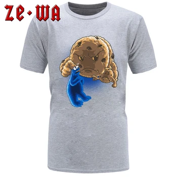 T Shirts Negerai Cookie Monster Marškinėlius Žmogui Kietas Trumpomis Rankovėmis Viršūnes & Tees Vasaros/Rudens Naujovę, O Kaklo Medvilnės Vyrų Drabužiai