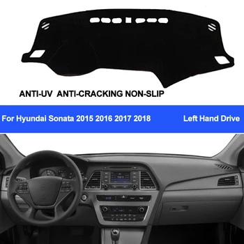 TAIJS Automobilio prietaisų Skydelio Dangtelis Hyundai Sonata 2016 2017 2018 Sonata 9 Brūkšnys Kilimėlis prietaisų Skydelio Mygtukai Kilimų Anti-UV Anti-slip