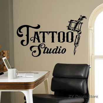 Tatuiruočių Studija Pasirašyti Sienos Lipdukas Verslo Logotipas, Plakatas Vinilo Meno, Lipdukas Tatuiruotė Mašinos Langą Lipdukai Vandeniui Tapetai S709