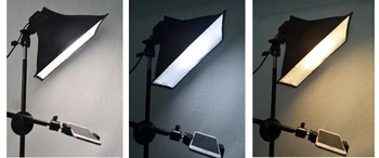 Telefonas Fotografijos LED Lempos Užpildykite Šviesa+Bumas Rankos Laikiklis Stovėti Softbox Foto Studijos Apšvietimas Rinkiniai Darbalaukio Nuotrauką, Vaizdo Fotografavimo