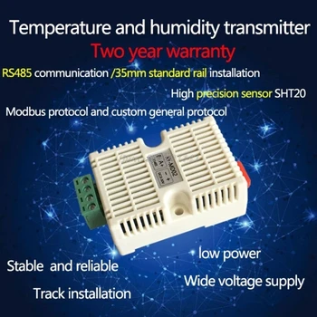 Temperatūra ir Drėgmė Siųstuvas SHT20 Jutiklis Aukšto Tikslumo Monitoringo Modbus RS485 Dec12 Dropship