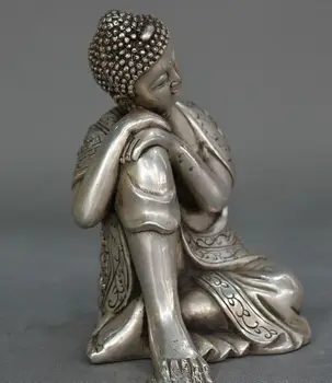 Tibetas Tibeto Budizmas Sidabro Sėdynės Miego Shakyamuni Sakyamuni Budos Statula
