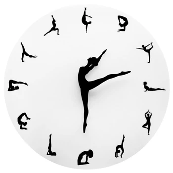Timelike Sieninis Laikrodis Ballerina Baleto Šokių Mergaitė, Modelis Akrilo Laikrodžiai 30X30Cm Dovanų