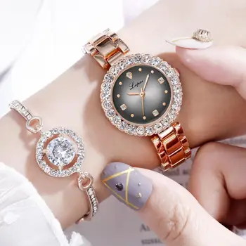 Top Brand Crystal Laikrodžiai Moterims Ponios Laikrodis Moterims Diamond Prabangos Žiūrėti Kvarco Suknelė Laikrodis Hodinky Relojes Para Mujer