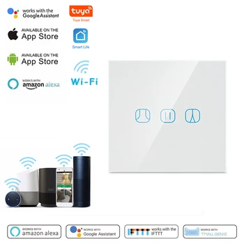 Tuya Smart Gyvenimą ES WiFi Roller Užrakto Užuolaidų Jungiklis Elektros Variklio Žaliuzės Su Valdymo Balsu 
