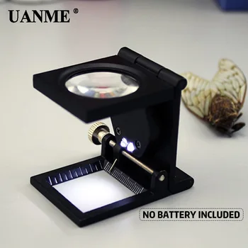 UANME 22MM 8X Lankstymo Lino Testeris Mini Pocket Metalo Magnifiers Audiniu, Siūlais, Counter didinamasis stiklas Didinamuoju Stiklu
