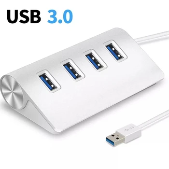 USB 3.0 HUB Multi 4 Port 5Gbps Didelės Spartos Maitinimo Adapteris, Multi USB 3.0 Hub USB Skirstytuvo Nešiojamas Adapteris Kompiuterių Priedai
