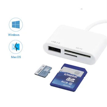 USB C SD Kortelių Skaitytuvas Tipas-C Fotoaparato Prijungimo Komplektas Adapteris TF Card Reader for iPad 