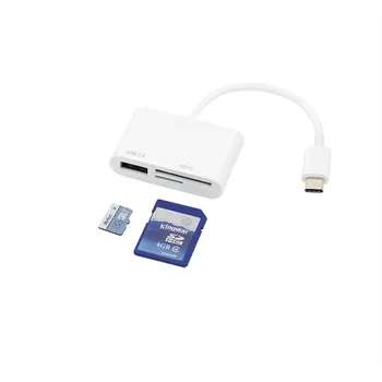 USB C SD Kortelių Skaitytuvas Tipas-C Fotoaparato Prijungimo Komplektas Adapteris TF Card Reader for iPad 