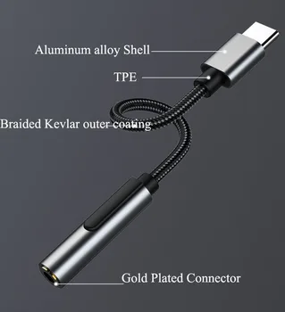 USB Tipo C iki 3,5 mm Audio Ausinių Lizdą VPK Audio Adapteris Nešiojamas 32 Bitų Ausinių Stiprintuvą Pikselių Pixel 