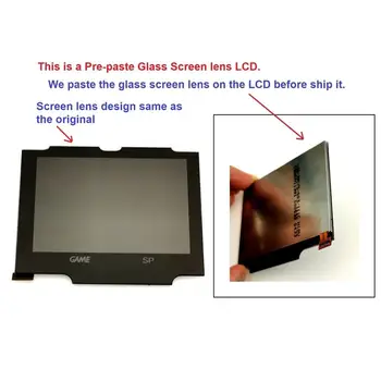 V2 IPS Ekranas LCD Rinkiniai GBA SP Backlight LCD Ekranas, 5 Lygių Ryškumo V2 Ekranas GBA SP Konsolės