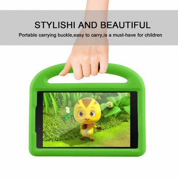 Vaikai Atsparus Smūgiams Tablet Case For Samsung Galaxy Tab 8.0 2019 T290 T295 Vaikų Silicio Apsauginis Dangtelis Su Ranka Turėtojas