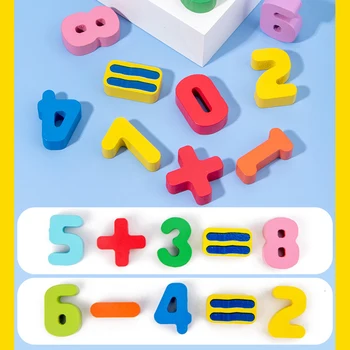 Vaikai Montessori Matematikos Žaislai Mokymosi Mediniai Žaislai, Žvejybos Skaičius Numerių Atitikimo Skaitmeninės Formos Žurnalo Valdybos Įspūdį Žaislai
