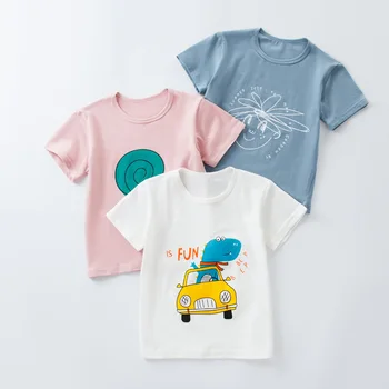 Vaikų marškinėliai Vaikams Viršūnes Animacinių filmų Modelis Patogus ir Minkštas Berniukų, Mergaičių marškinėliai Brolis Ir Sesuo Tee
