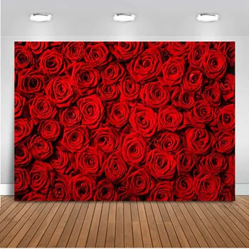 Valentino fonas šalis dekoro Rožių Gėlių Raudona Širdis Nuotrauka fone studija Bokeh Blizgučiai Naujagimių Valentino Diena Prop