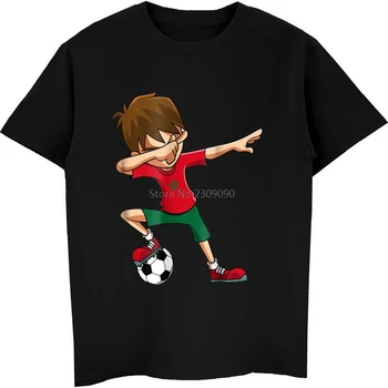 Vasaros Naujovė Animacinių Filmų Marškinėliai Soccers Marškinėliai Berniukams, Tepdami Marokas Vėliavos Dovanos Filmo Marškinėliai Medvilnės Tees Viršūnes Harajuku