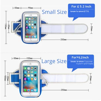 Veikia Arm Juosta Brassard Telefono Sporto Case For Samsung Galaxy S10 S8 S9 Plus Padengti Tranparent Piniginės Jutiklinio Ekrano Telefonas Krepšys