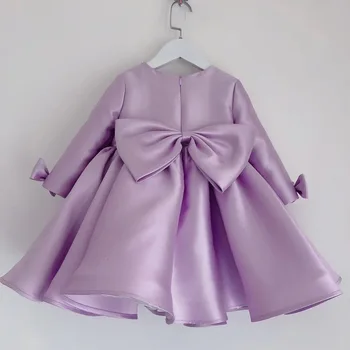 Violetinė Gėlių Mergaičių Suknelės, Vestuvių Šalies Vaikai Princesė Karoliukai Merginos Vakare Vestidos Vaikams Baby Girl Gimtadienio Kostiumai