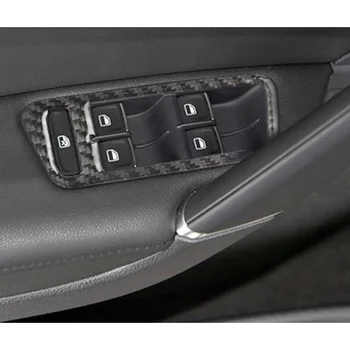 VW Golf 7 GTI MK7 2013-2017 Automobilių Stiliaus Interjero Langų Valdymo Jungiklis, Skydelis, Apdaila Anglies Pluošto, Lipdukas, Decal Priedai