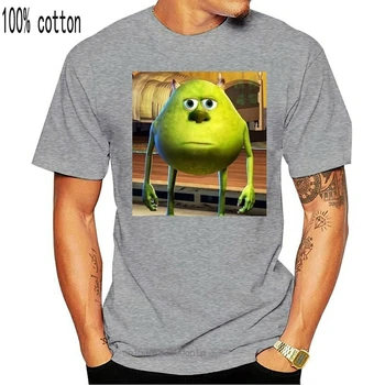 Vyrai t-shirt Mike Wazowski su Sully Veido Meme marškinėlius Moterims marškinėliai