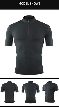 Vyriški ilgomis rankovėmis treniruotės drabužius triko ruožas, veikia greitai-džiovinimo užtrauktukas stand-up apykaklės mokymo kostiumas