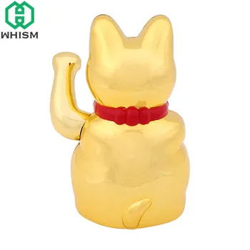 WHISM Sveikindamasi Ranka Pasisekė Kačių Gerovės Garbanojimo Katės Klasikinis Aukso Oranment Namų Biuro Apdailos Turto Likimo Feng Shui Amatai