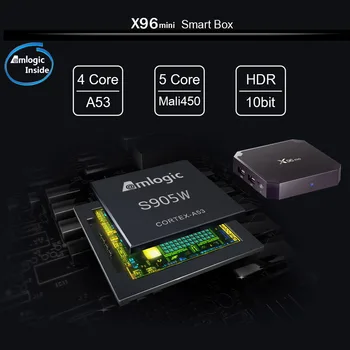 X96 mini iptv lauke 2G 16G Amlogic S905W android 9.0 tv box palaikymas smart tv x96mini smart ip tv set-top box