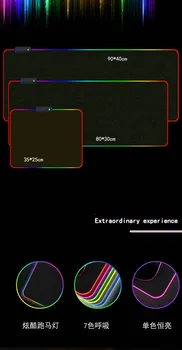 XGZ Pritaikyti Bet kokį Paveikslėlį, RGB LED Didelės Pelės Mygtukai USB Laidinio Apšvietimo žaidėjas Kilimėlis Klaviatūros Spalvinga Šviesos Kilimėlis 