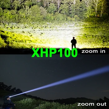 XHP100 Super LED Žibintai Didelės Galios priekinis žibintas XHP70.2 Ultra Bright Zoom Žibintas XHP50.2 USB Įkrovimo Žibintų Šviesos Stovykla