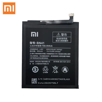 Xiao Mi Telefono Baterija 4100mAh BN41 Note4 Note4X Už Xiaomi Redmi 4 Pastaba / Hongmi Pastaba 4X MTK Gel X20 Mobilusis Telefonas
