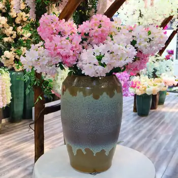 Xuanxiaotong 100cm Baltos spalvos Šilko Crape Myrtle Gėlės Dirbtinės Namų Fone, Sienų Dekoras 3 Stiebų Šifravimo Hydrangea Gėlių