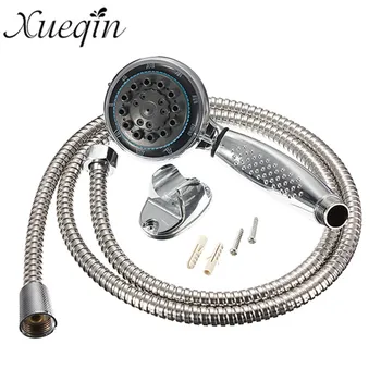 Xueqin dušo galvutė rinkiniai nešiojamą aukšto slėgio vandens taupymo 5 funkcijos dušo galvutė karšto ir šalto maišytuvas maišytuvas turėtojas 1,5 m žarna
