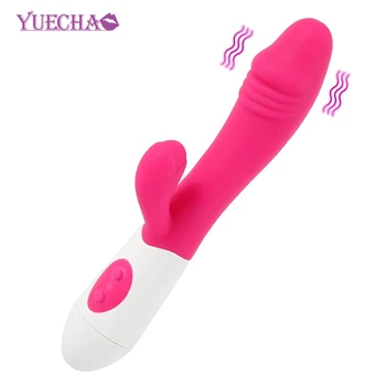 YUECHAO G Spot Vibratorius moterims Dildo Sekso žaislas Rabbit Vibratorius Klitorio, Makšties massager Moterų Masturbator Sekso Žaislai Moterims