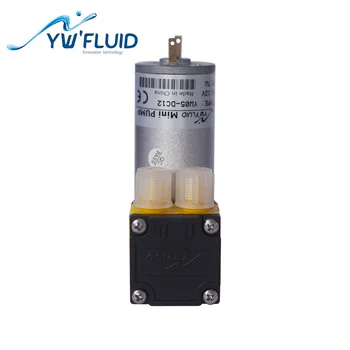 YWfluid 24/12V cheminis atsparumas mini Diafragma siurblys su dc variklis, naudojamas Kraujo Spaudimo Moniors YW05-DC su PTFE