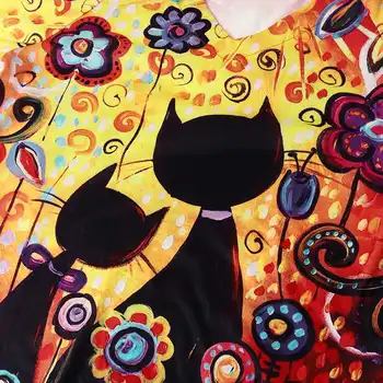 ZANZEA Moterų Palaidinė Pavasario V-Kaklo, ilgomis Rankovėmis Marškinėliai Derliaus Gėlių Tunika Viršūnes Atsitiktinis Palaidų Katė Spausdinti Blusas Chemise Plius Size7