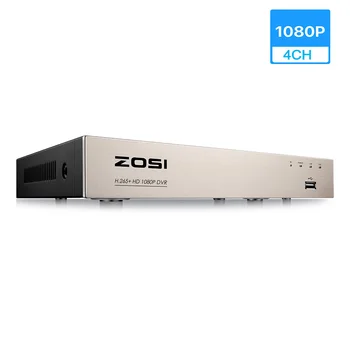 ZOSI 4 Kanalo TVI 1080P DVR,Apsaugos DVR įrašymo su HDMI,Atkūrimo,Internetas ir Smartphone Remote Prieinama,Signalizacija