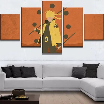 Įrėminti 5 Gabalas HD Spausdinimo Didelis Abstraktus Naruto Cuadros Decoracion Paveikslai ant Drobės, Sienos Menas Namų Dekoracijos, Sienų Dekoras