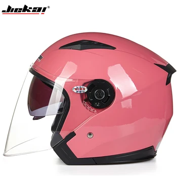 Šalmas motociklų atidaryti veido capacete para motocicleta cascos para moto lenktynės Jiekai senovinių motociklų šalmai su dvigubo objektyvo