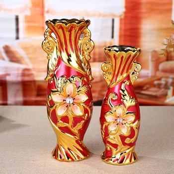 Šiaurės stiliaus keramikos aukso vaza kūrybos kambarį vazos, dekoracijos, dekoracija TV spintelės, valgomasis stalas apdailos vaza