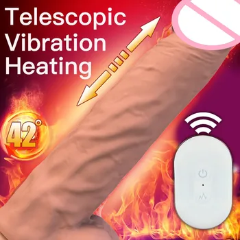 Šildymo Vibratorių moterų Nuotolinio valdymo Dildo, vibratoriai, žaislai suaugusiems Dirbtinis Penis Sekso mašina tikroviškas Dildo Minkštas Varpos