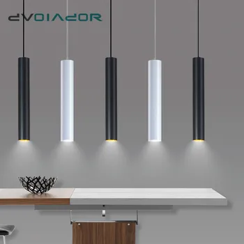 Šiuolaikinių LED Ilgas Vamzdis Sieniniai šviestuvai Minimalistinio droplight Restoranas/Valgomasis Kambarys/Bar Cilindro formos Pakabukas Lempos Virtuvėje pakabinti lempos