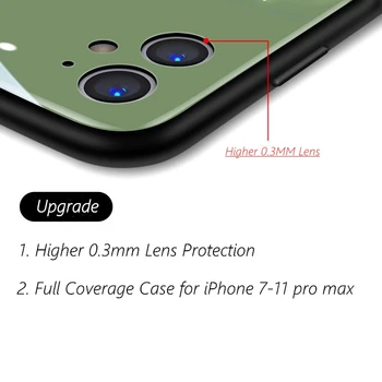 Šviečia Apsaugoti Telefonas atsparus smūgiams Akinius Dangtelis Apple iPhone 7 8 Plius 11 XS XR MAX Garso garso Kontrolė Mobiliojo Telefono dėklas