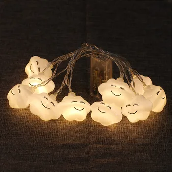 Šypsena LED Debesis Lempos 3M 6M String Žibintai, Baterija Pasakų Šviesos Kalėdos, Kalėdos Vestuvių, Gimtadienio Kambario Papuošimai