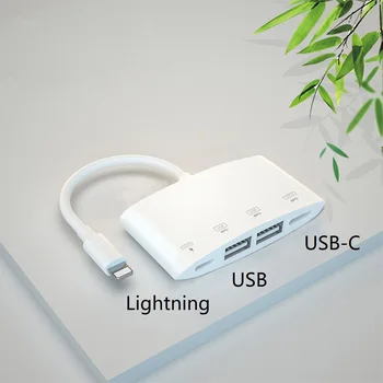 Žaibo Dual USB + Tipo C Hub 